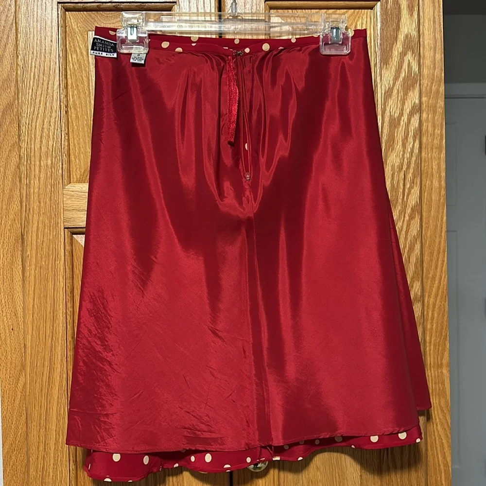 Amanda Smith petites pure silk skirt fully lined with silk size 8P - Picture 6 of 6